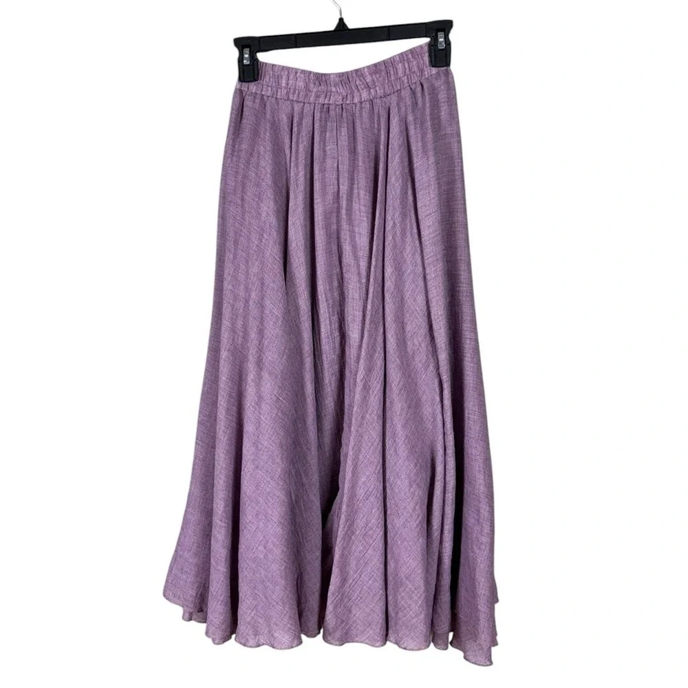 Womens Maxi Skirt XS Fairy Whimsical Cottage Romantic Pastel Purple Coachella